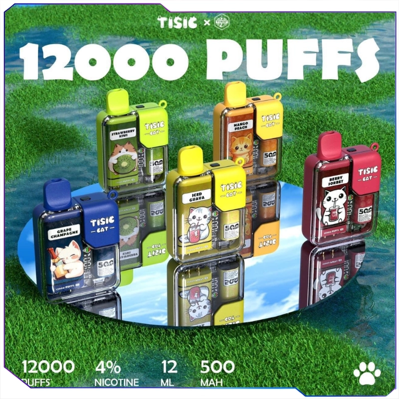 TISIC貓12000口電子｜大容量長效續航，一次性便捷體驗！
