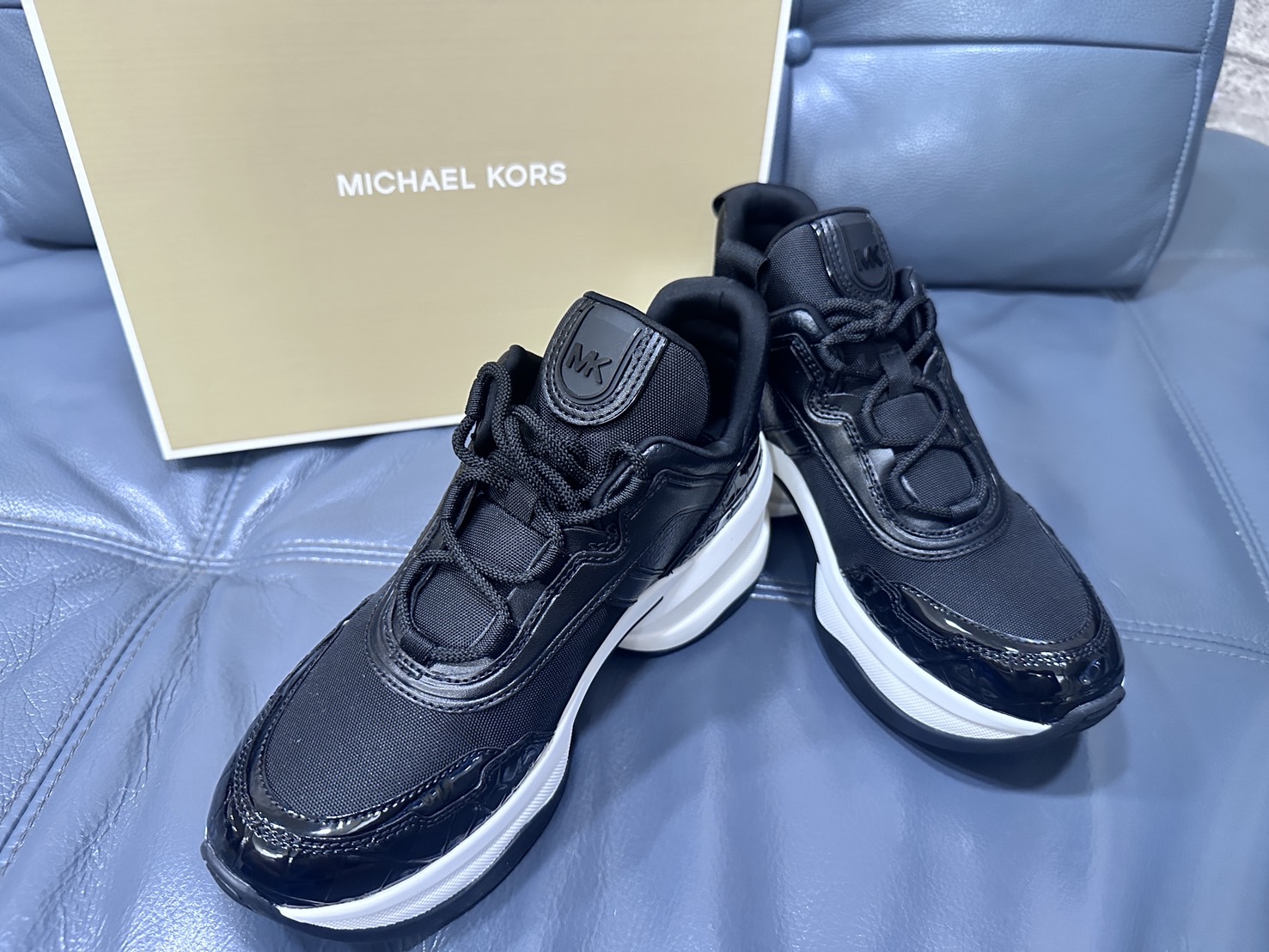 🔥現貨全新正品🔥 MK Michael Kors 增高老爹鞋 Olympia Trainer US7 專櫃缺貨款 #MK